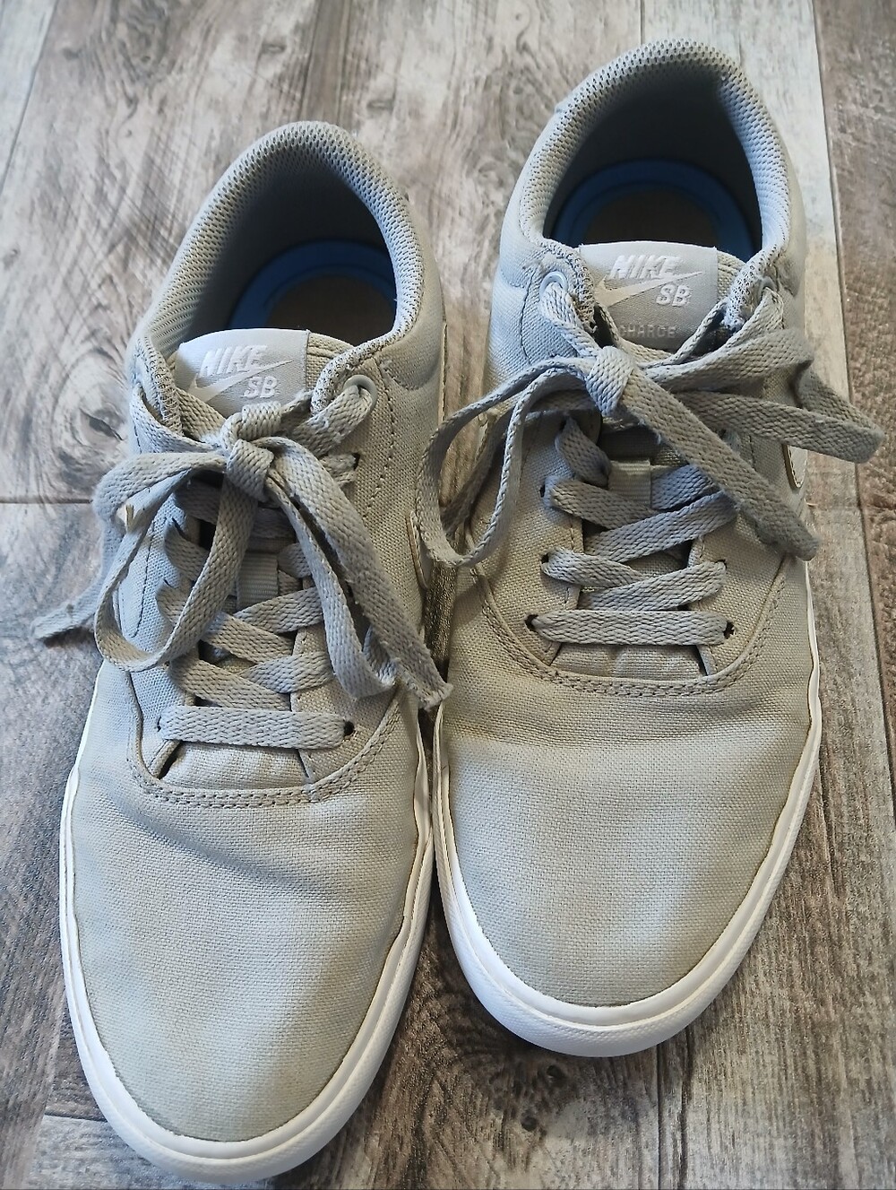 Nike SB Light Gray Canvas Sneakers Mens Size 7.5